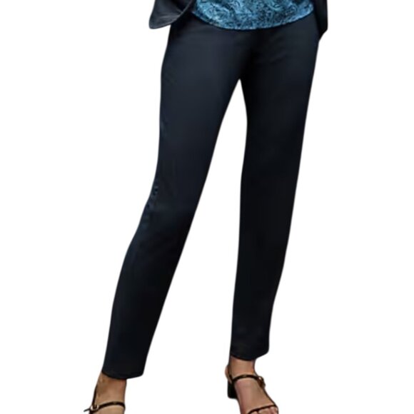 J. Jill Wearever Collection Smooth-Fit Classic Slim-Leg Pants XSP Navy Blue NWT - Picture 1 of 8